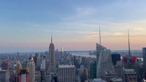 May 15 - 2024 Arial view New York skyline with Empire States buildings 4k Video Stock Footage 294551736