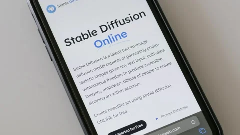 MAY 18, 2023: Watching Stable Diffusion Official Homepage Website, Generative Stock Footage 241899587