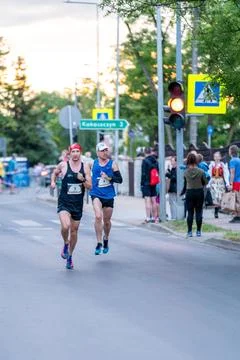 May 18 2024 - Tarnowo Podgorne, Poland - Bieg Lwa Halfmarathon Event Stock Photos
