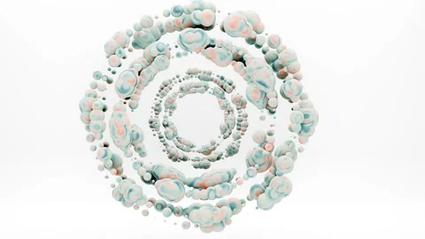 May 19 2026 Organic Bubble Spiral Loop Abstract 3D Render Medical Background Stock Footage 335236624