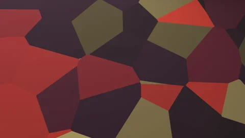 May 19 2026 Red Olive Dark Polygon Geometric Abstract 3D Loop Background Stock Footage 335236635