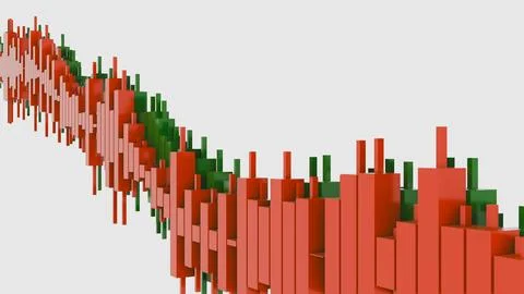 May 2 2026 Red Chart Stock Market Downtrend Bearish Trading Finance Render イラスト素材