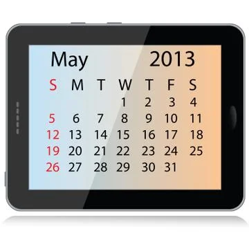 May 2013 calendar Stock Illustration