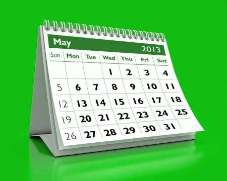 May 2013 calendar Stock Illustration