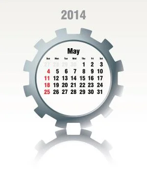 May 2014 - calendar - vector illustration Stock Illustration