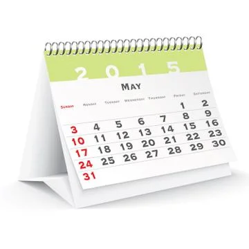 May 2015 desk calendar - vector Stock Illustration
