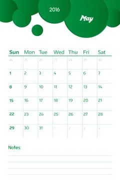 May 2016 Stock Illustration