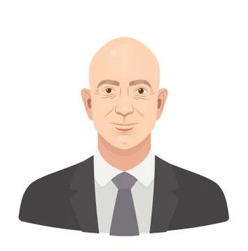 May, 2018. Jeff Bezos. Jeffrey Preston Bezos - the famous entrepreneur and Stock Illustration
