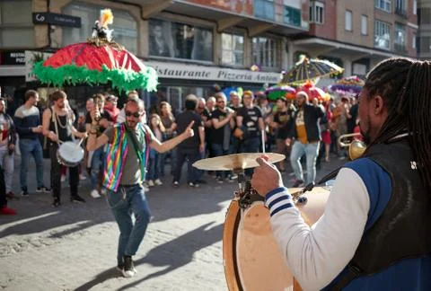 MAY 2019 - BURRIANA, SPAIN - Celebration of Mardi Gras in Burriana, Castellon Stock Photos