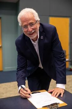 On May 22, 2020, inside the Operations Support Building II at NASAs Kennedy.. Stock Photos