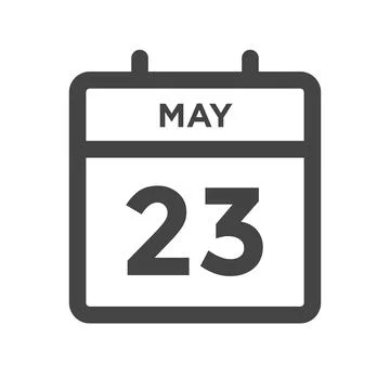 May 23 Calendar Day or Calender Date for Deadline or Appointment Stock Illustration