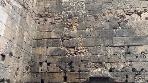 May 24, 2026 - Barcelona, Spain - Ancient Roman walls of Barcino Stock Footage 338033332