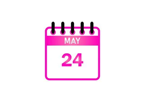 May 24 Calendar Icon Illustrazione stock