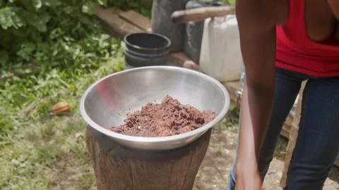 May 25, 2024: Hato Mayor, Dominican Republic, woman handcrafting traditional Stock Footage 310763099