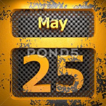 May 25 of painted steel Stock Illustration
