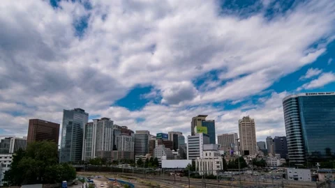 May 26, 2017. Taking city view around Seoul Station with Time lapse Stock Footage 145890473