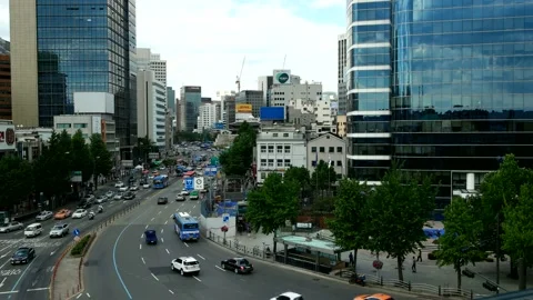 May 26, 2017. Taking city view around Seoul Station. Vidéo 145973518