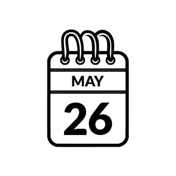 May 26 Calendar icon vector illustration. Stock Illustration