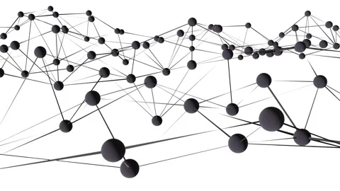 May 29 2026 Black Plexus Network Animation White Background 4K Loop Stock Footage 335863220