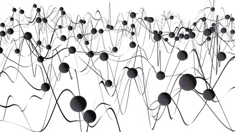 May 29 2026 Dense Black Plexus Network Motion White Background 4K Loop Stock Footage 335863221