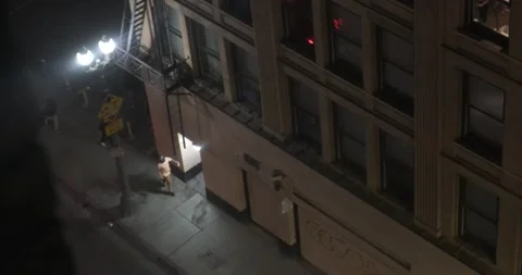 May 30 2020 BLM Protests Looters Break into T-Mobile Downtown Los Angeles Stock Footage 197891372