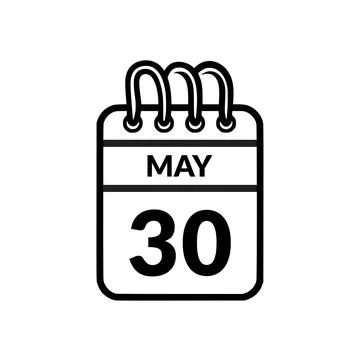 May 30 Calendar icon vector illustration. Stock Illustration