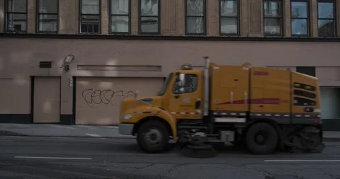 May 31 2020 BLM Aftermath Streetsweeper Downtown Los Angeles Stock Footage 197891619