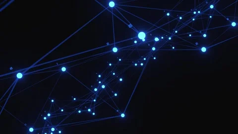 May 31 2026 Abstract Blue Cyan Plexus Network with Dynamic Numbers 4K Loop Stock Footage 336027480