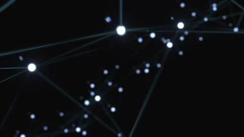 May 31 2026 Abstract Blue Constellation Plexus Dynamic Numbers 4K Loop Stock Footage 336027481
