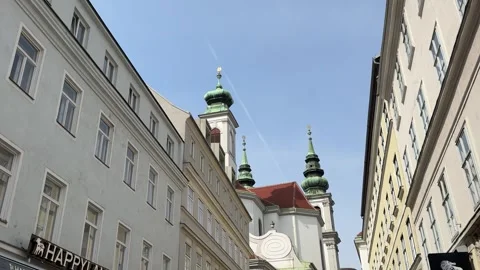 May 4, 2025 - Vienna, Austria - Mariahilf Catholic Church Stock Footage 338052723