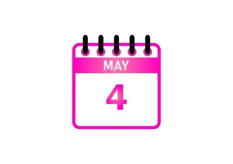 May 4 Calendar Icon Ilustração Stock