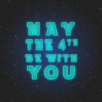 May the 4th be with you. Vector design illustration. Stock Illustration