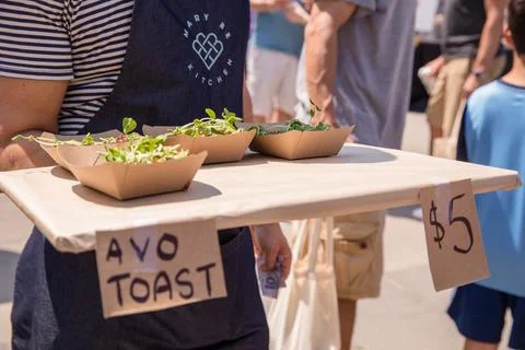 MAY 5, 2018 - TORONTO, CANADA: FOOD SHOW AT WYCHWOOD BARNS Stock Photos