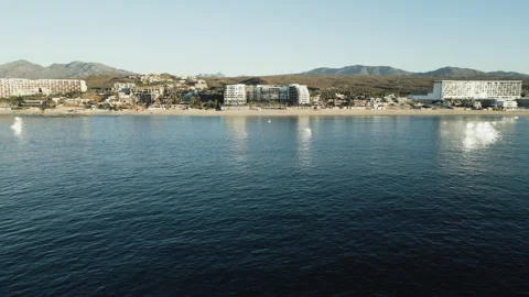 May 5 2023, Los Cabos, Mexico: Garza Blanca luxury Resort and Spa aerial view Stock Footage 244112252