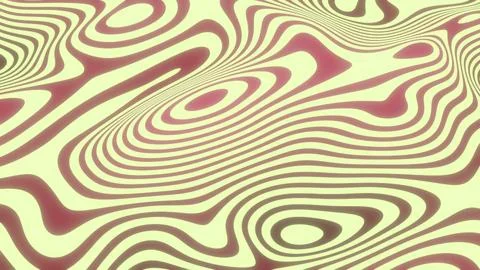 May 5 2026 Retro Abstract Liquid Wave Pattern with Cream and Red Curves Stock Illustration