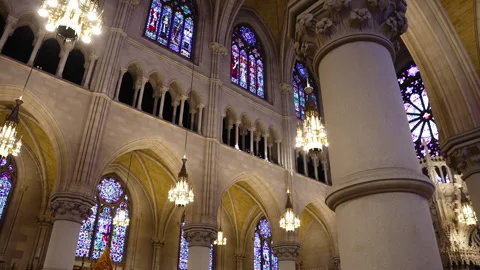 May 7 2023 NYC: Inside view of Saint Patrick cathedral in New York City Vídeo Stock 246521512