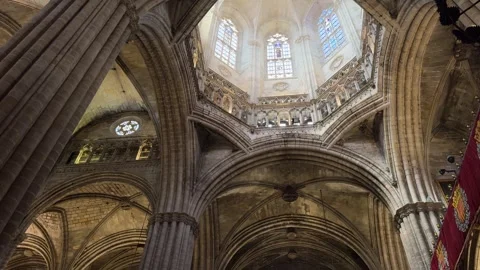 May 7, 2026 - Barcelona, Spain - Interior of Barcelona Cathedral Stock Footage 325746357