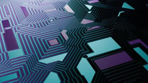 May 7 2026  Modern Abstract Blue and Purple Digital Circuit Architecture Stock Illustration