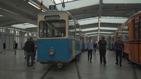 May 8, 2022, Munich, Germany. MVG Museum. MVG Munchner Verkehrsgesellschaft Stock-Footage 207443773