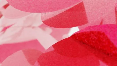 May 8 2026 Pink Red Abstract Organic Shapes Soft Pastel Background 3D Render Stock Illustration
