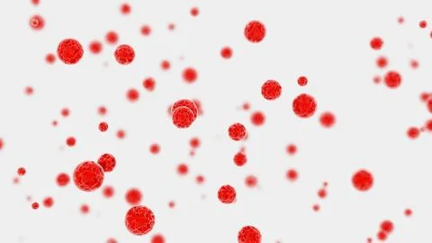 May 8 2026 Red Blue Bacteria Cells Abstract Medical Microscopy Pattern White Illustrazione stock