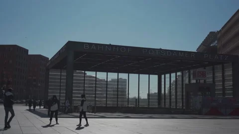 May 9, 2022. Germany. Berlin. Potsdamer Platz Bahnhof. The main entrance of the Stock Footage 219116591