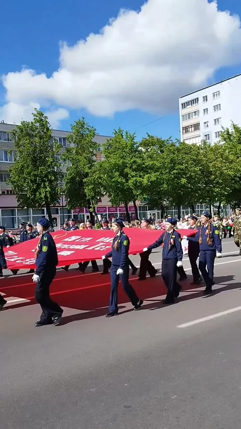 May 9,  2025 - Bobruisk, Belarus. 80 years since the victory in the Great Patr Stock Footage 308777900