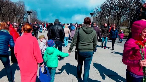 May 9 - Victory Day, a day of remembrance and sorrow of the Russian people Video stock 75658720