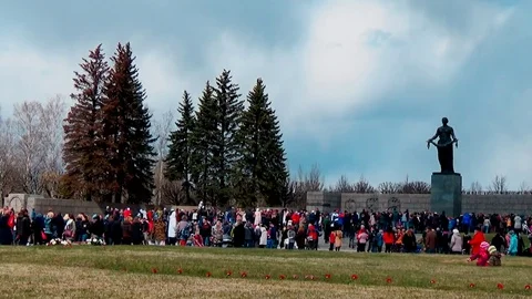 May 9 - Victory Day, a day of remembrance and sorrow of the Russian people Stock Footage 75658736