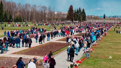 May 9 - Victory Day, a day of remembrance and sorrow of the Russian people Video stock 75658752