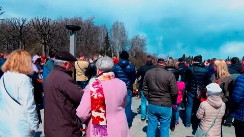 May 9 - Victory Day, a day of remembrance and sorrow of the Russian people Video stock 75658770