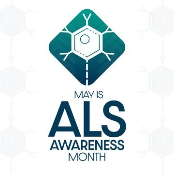 May is ALS Awareness Month. Vector illustration. Holiday poster. Illustrazione stock