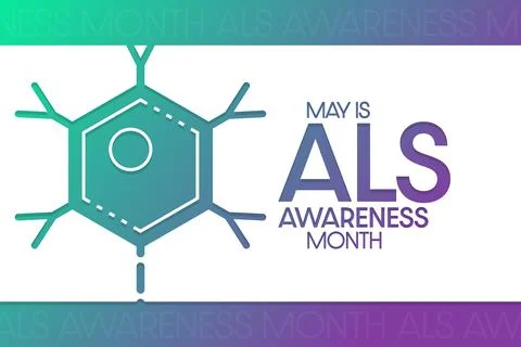 May is ALS Awareness Month. Vector illustration. Holiday poster. Illustrazione stock