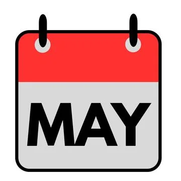 May calendar date icon month icon note - 1 Stock Illustration
